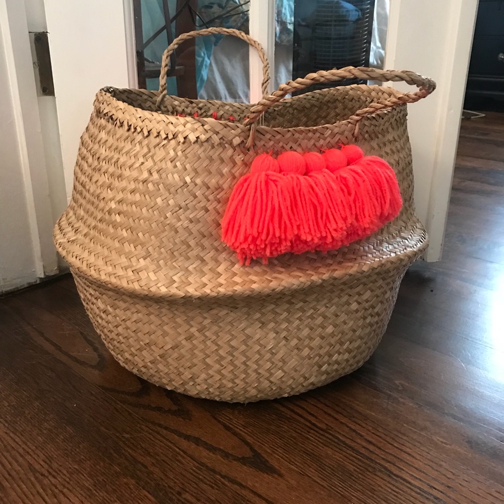 Fun Basket With Neon Tassels